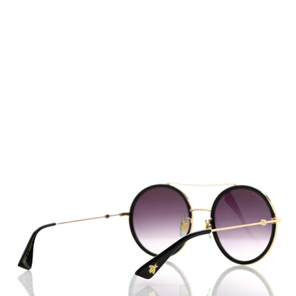 Gucci Metal Round Frame Sunglasses GG0061S Black 4 of 8