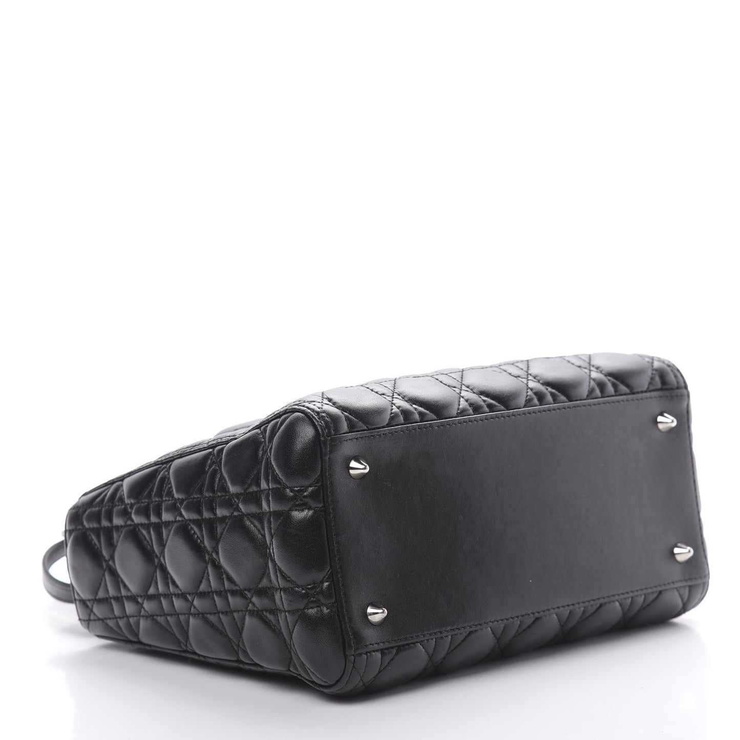 Lambskin Cannage Medium Lady Dior Black