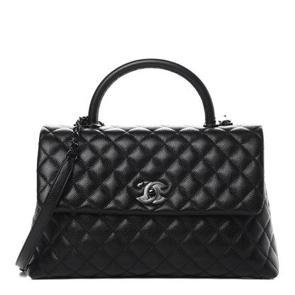 Chanel Caviar Quilted Medium Coco Handle Flap So Black 1 of 13