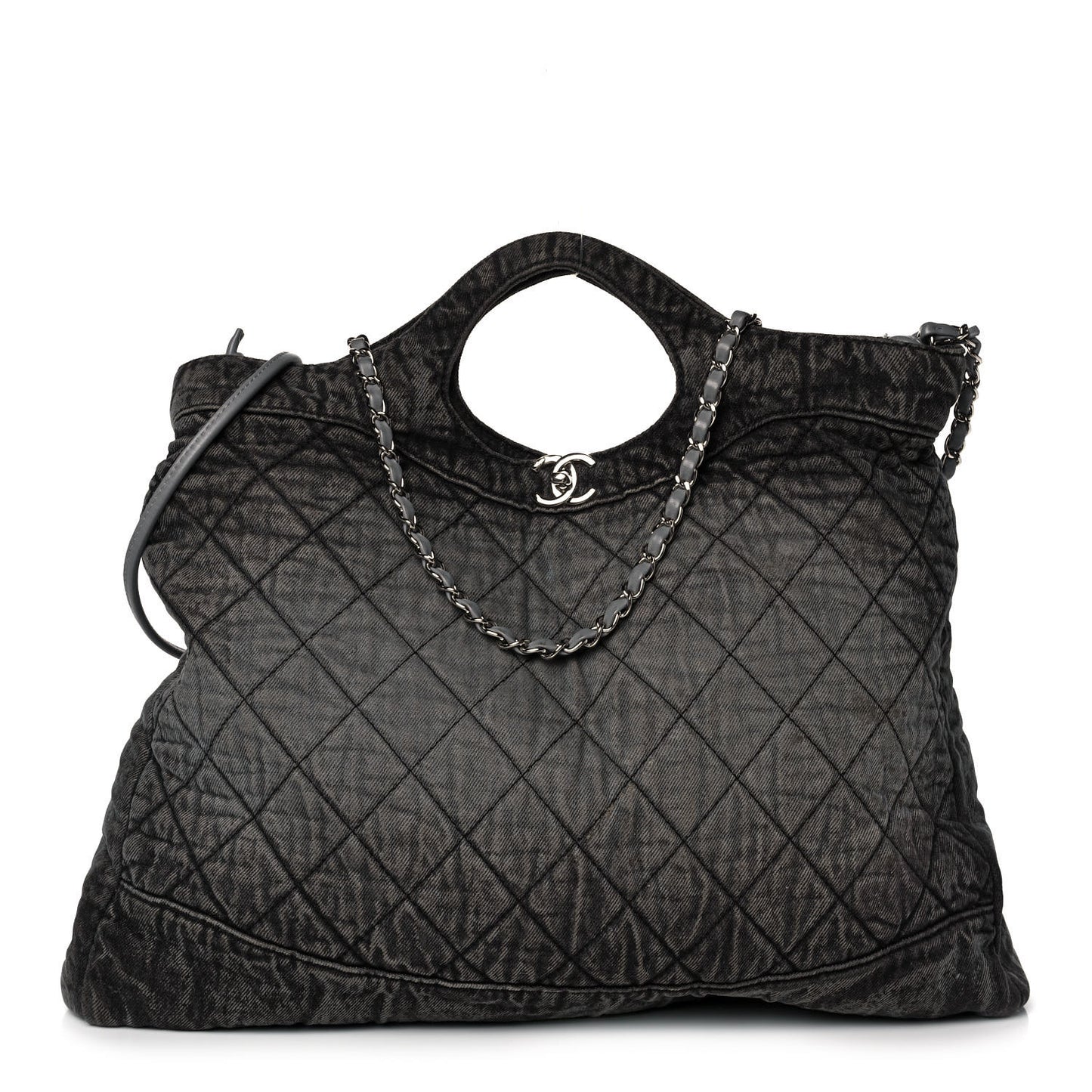 Denim Quilted 31 Denimpression Shopping Bag Grey Black