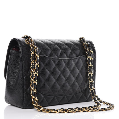 Chanel Caviar Quilted Jumbo Double Flap Black 3 of 10