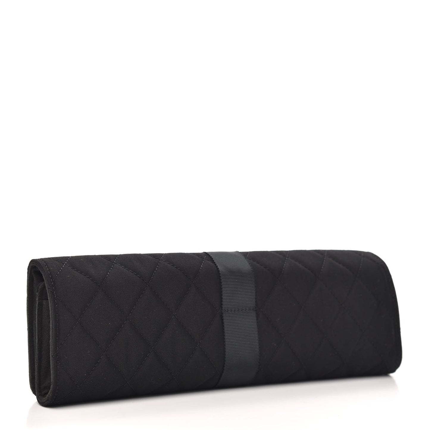 Grosgrain Quilted Jewelry Roll Case