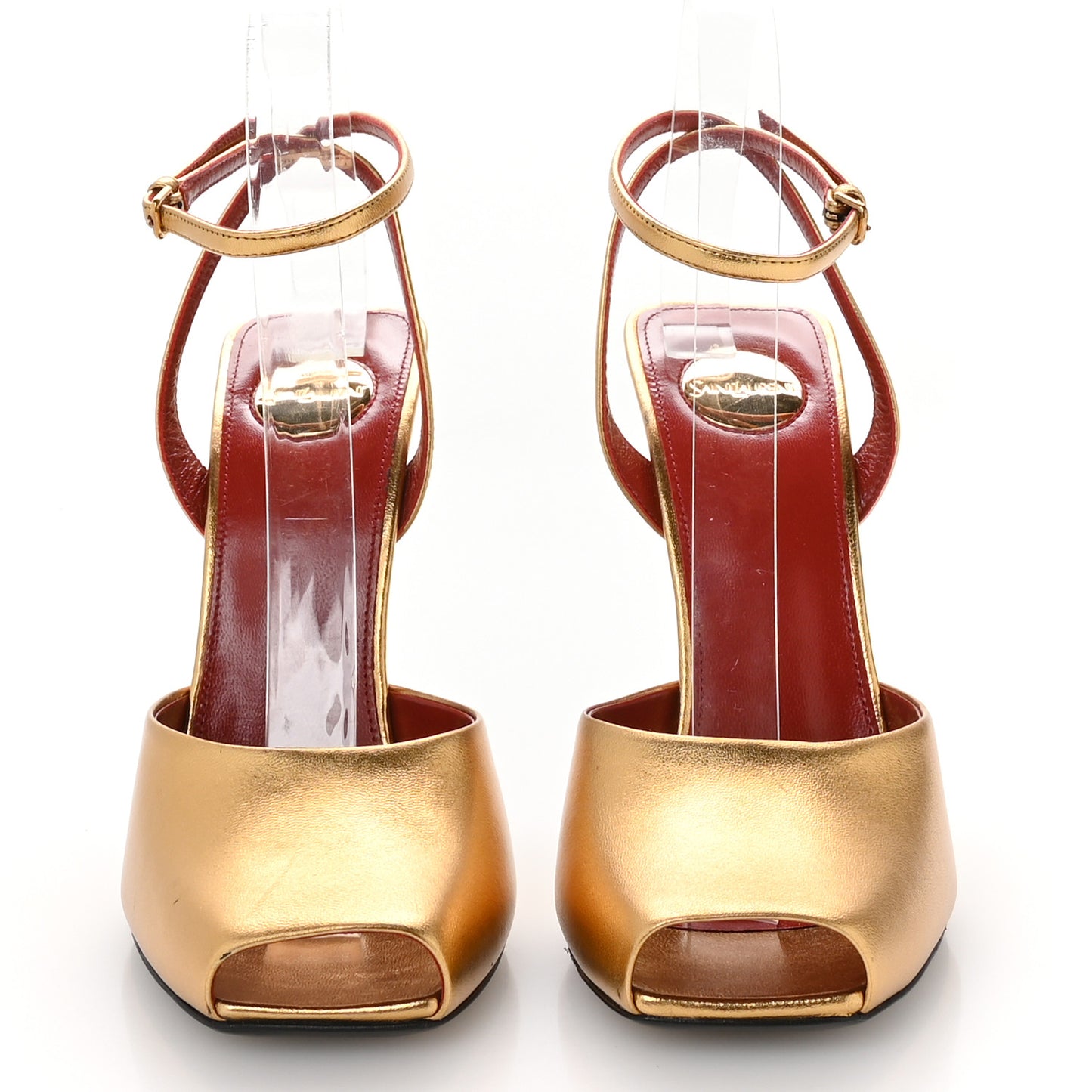 Metallic Calfskin La Scandale 110 Sandals 38 Gold