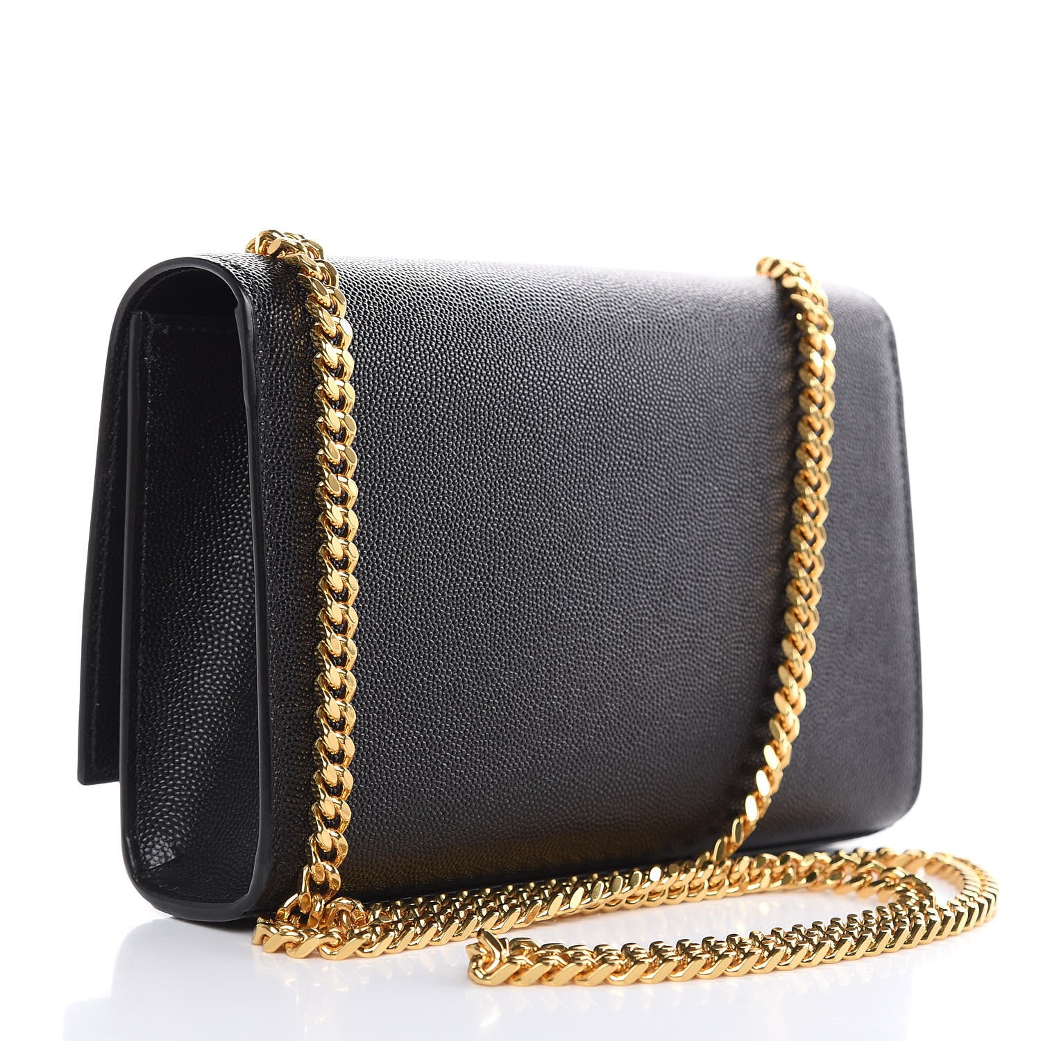 Saint Laurent Grain De Poudre Small Monogram Kate Satchel Black 3 of 9