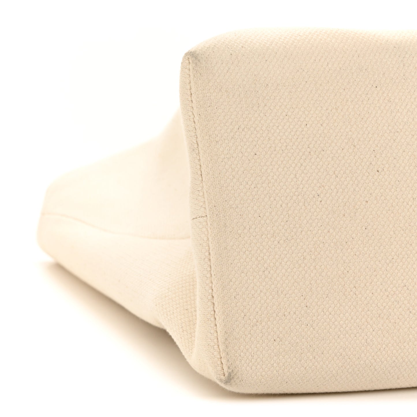 Canvas Calfskin Horizontal Cabas Natural Tan