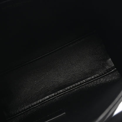 Saint Laurent Calfskin Crocodile Embossed Paris Mini Toy Shopper Tote Black 5 of 10
