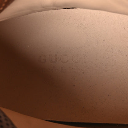 Gucci X SEGA Suede Calfskin GG Monogram Womens Flashtrek High-Top Sneakers 36 New Cuir Beige Ruggine 8 of 10