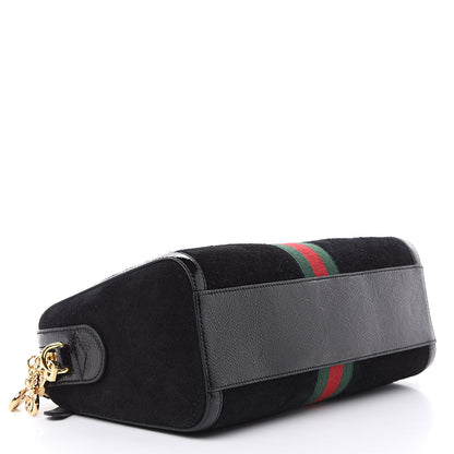 Gucci Suede Patent GG Web Medium Ophidia Boston Black 4 of 10