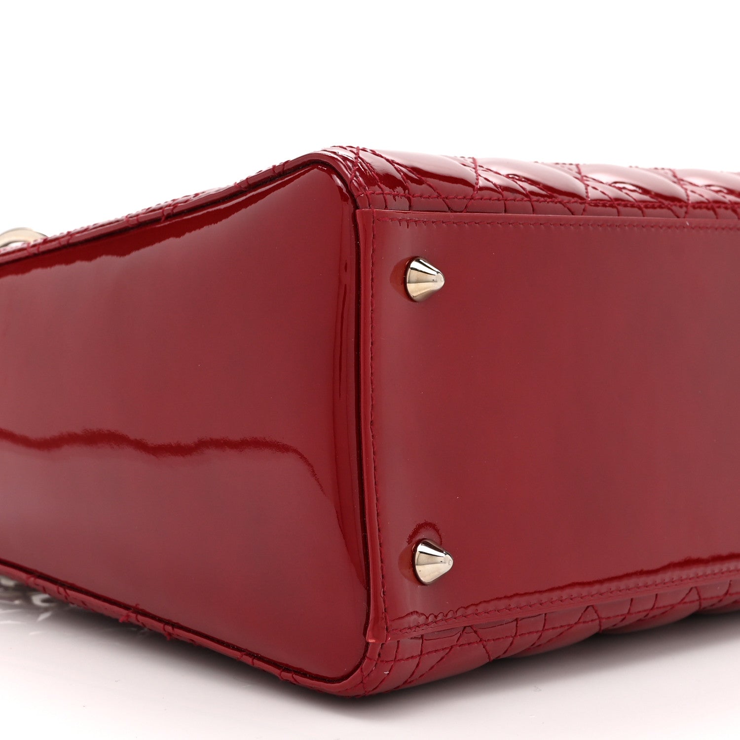 Christian Dior Patent Cannage Medium Lady Dior Red 9 of 10