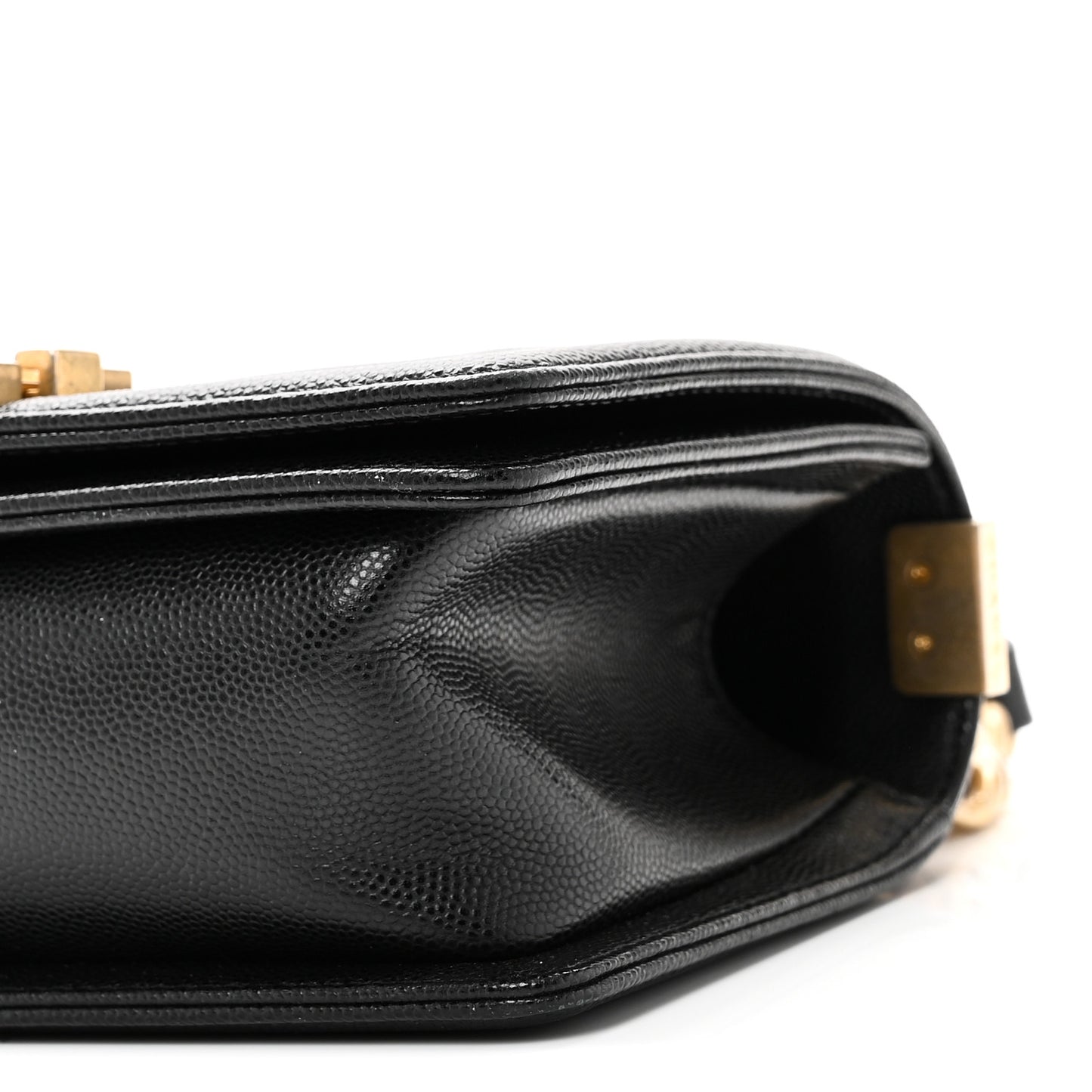 Caviar Quilted Small Boy Flap Black