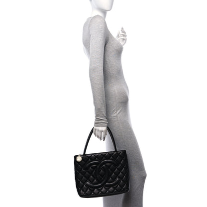 Chanel Caviar Quilted Medallion Tote Black 2 of 10