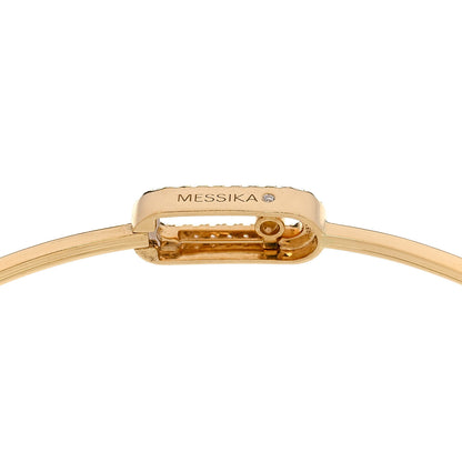Messika 18K Yellow Gold Diamond Move Uno Pave Flex Bangle Bracelet 3 of 5
