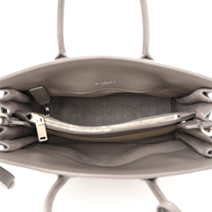 Saint Laurent Grained Calfskin Bi-Color Baby Supple Sac De Jour Souris Fog 5 of 12