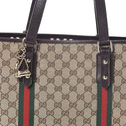 Gucci Monogram Medium Jolicoeur Tote Dark Brown 7 of 9