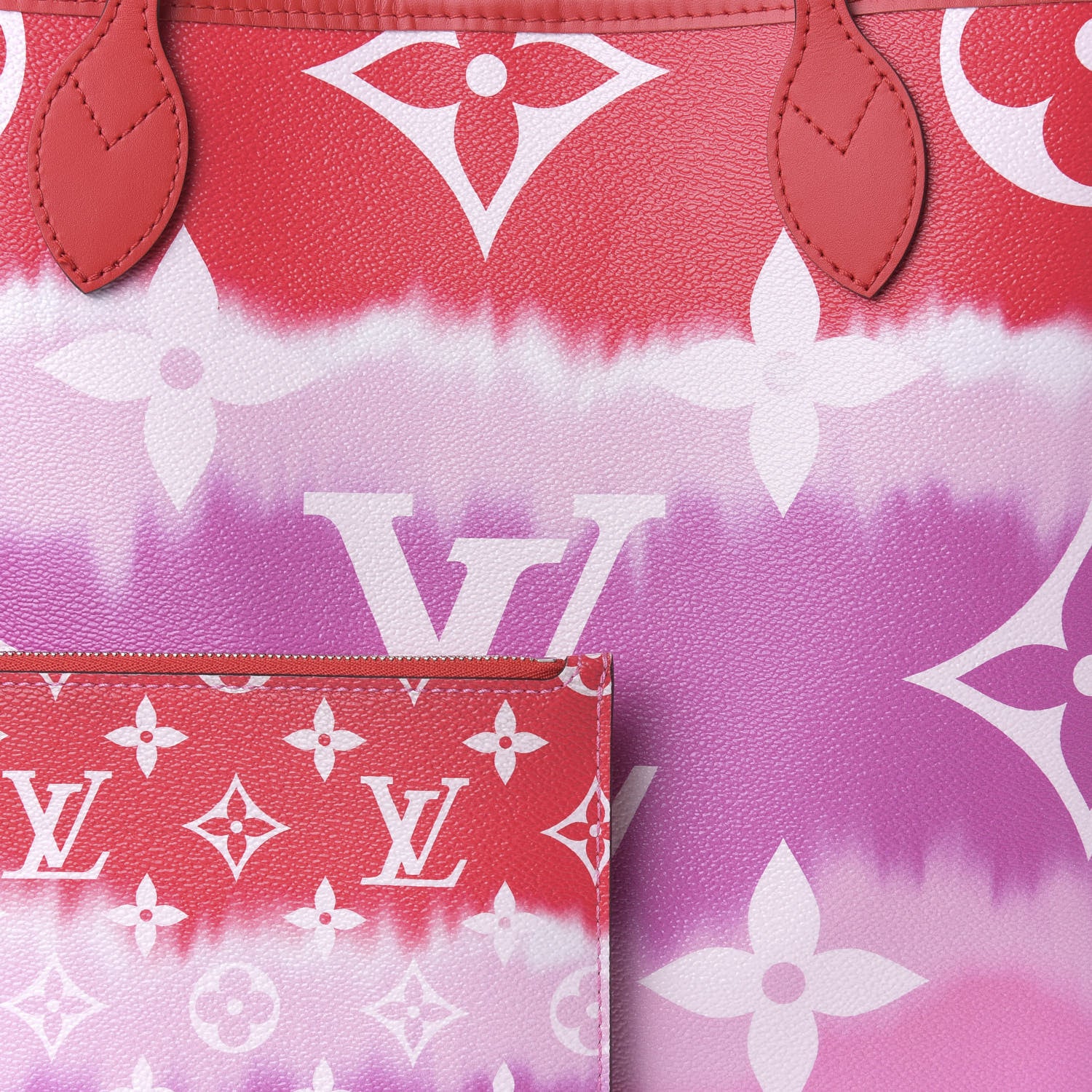 Louis Vuitton Monogram Escale Neverfull MM Rouge 10 of 11