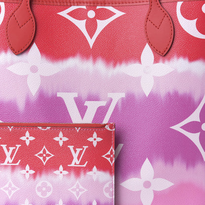 Louis Vuitton Monogram Escale Neverfull MM Rouge 10 of 11
