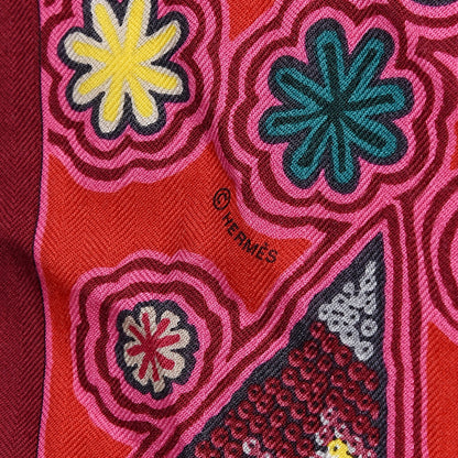 Hermes Cashmere Silk L'Arbre Du Vent Shawl 140 4 of 5