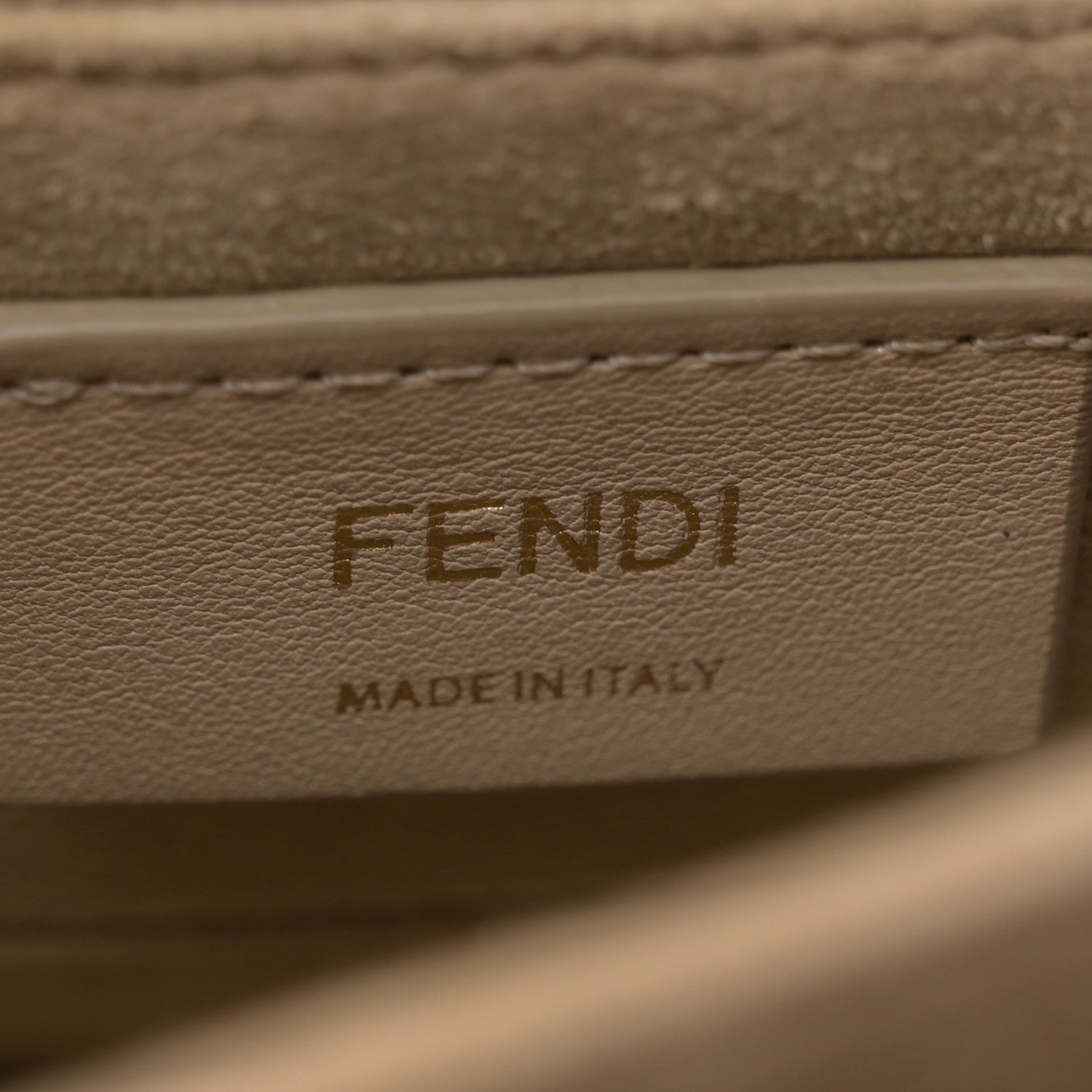 Fendi Vitello Liberty Bi-Color FF 1974 Embossed Small Kan U Shoulder Bag Maya Black 6 of 13