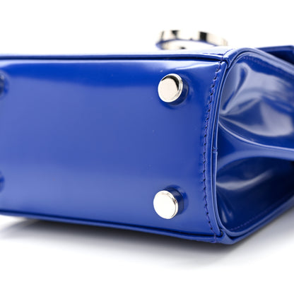 Salvatore Ferragamo Brushed Calfskin Micro Iconic Top Handle Bag Lapis Lazuli 9 of 9