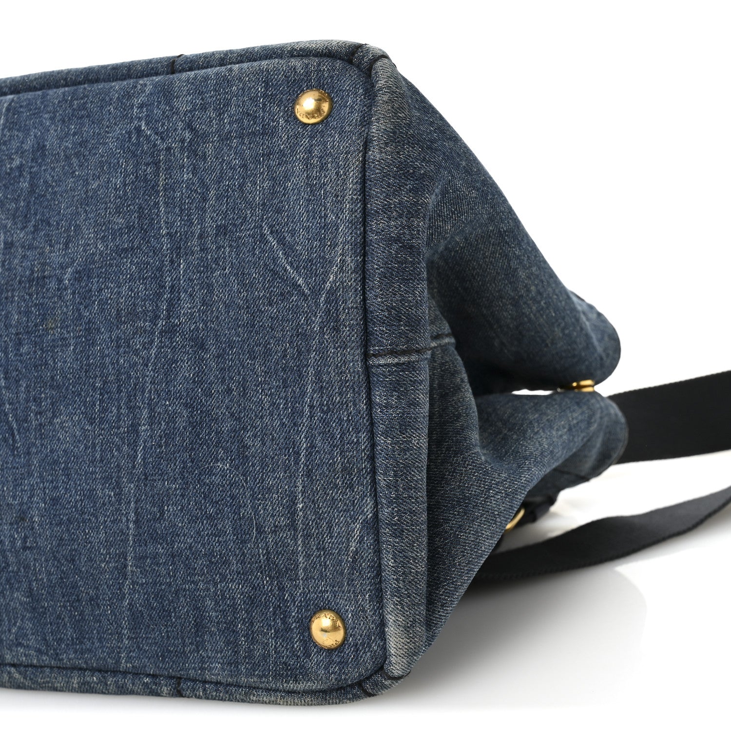 Prada Denim Logo Tote Avio 10 of 10