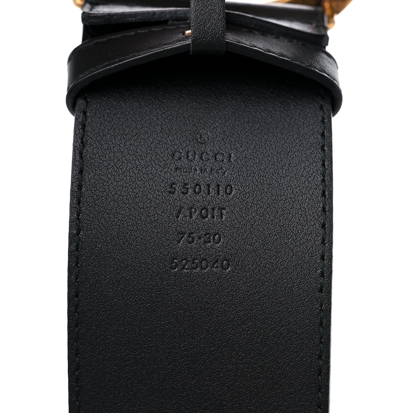 Calfskin Crystal Double G 55mm Belt 75 30 Black