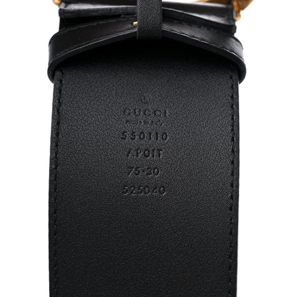 Gucci Calfskin Crystal Double G 55mm Belt 75 30 Black 3 of 5