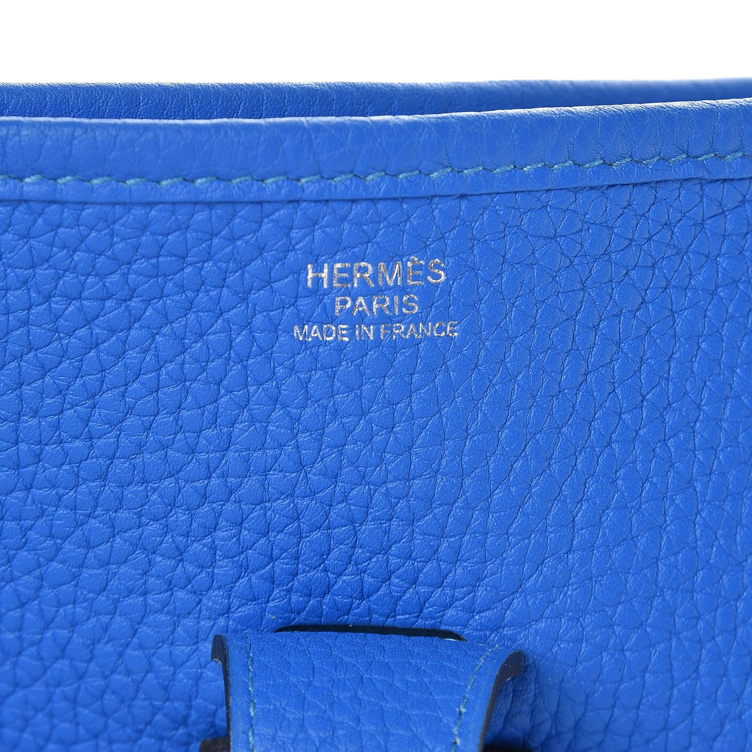 Hermes Taurillon Clemence Evelyne III PM Bleu Hydra 6 of 9