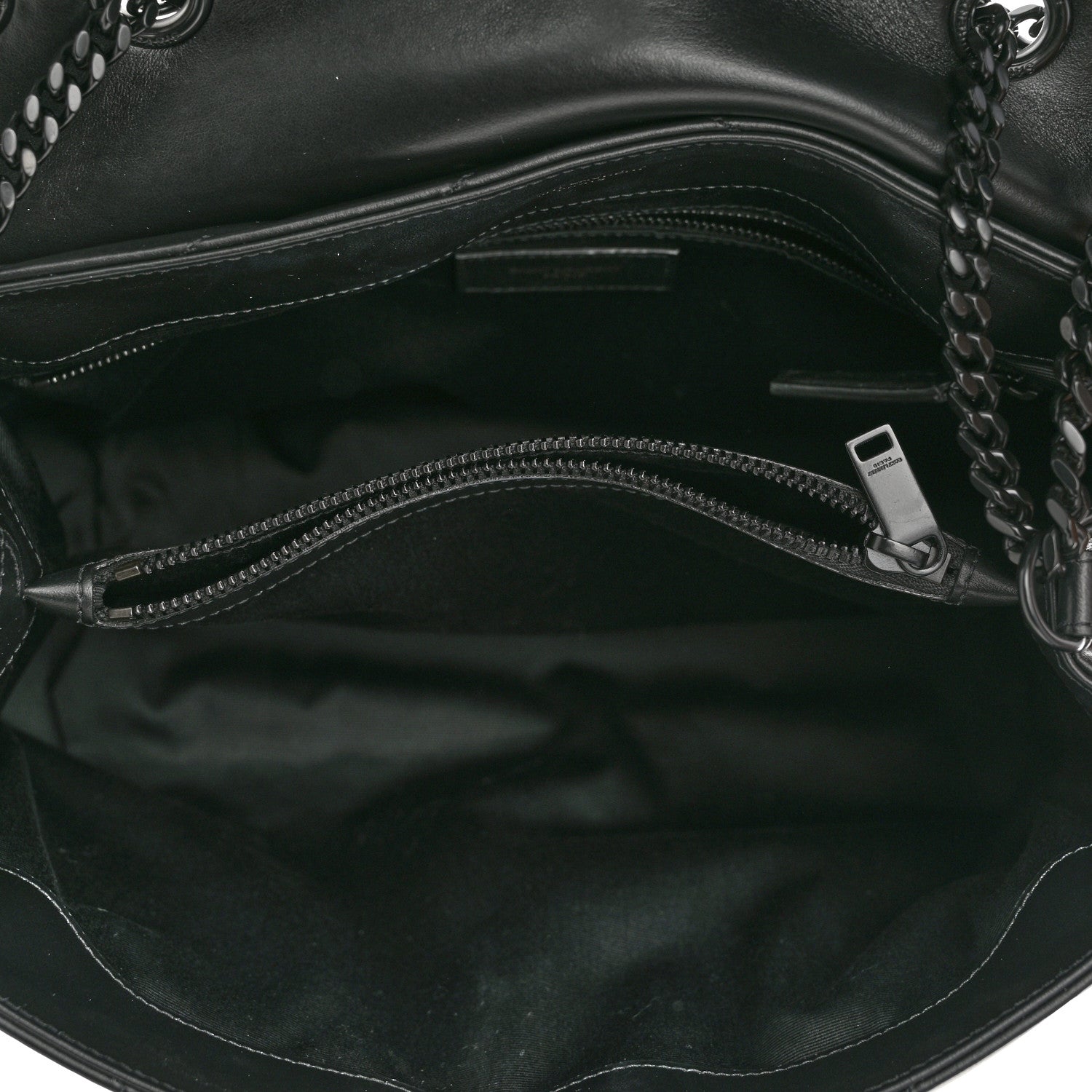 Saint Laurent Calfskin Y Quilted Monogram Monochrome Medium Loulou Chain Satchel Black 5 of 11