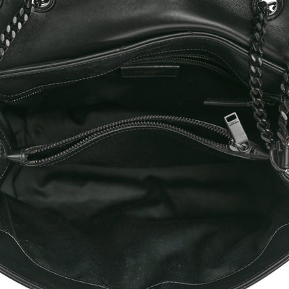 Saint Laurent Calfskin Y Quilted Monogram Monochrome Medium Loulou Chain Satchel Black 5 of 11