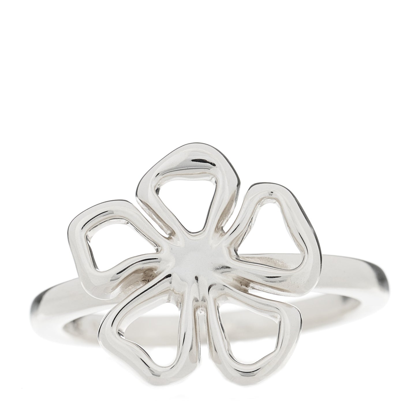 Sterling Silver Open Flower Ring 58 8.5