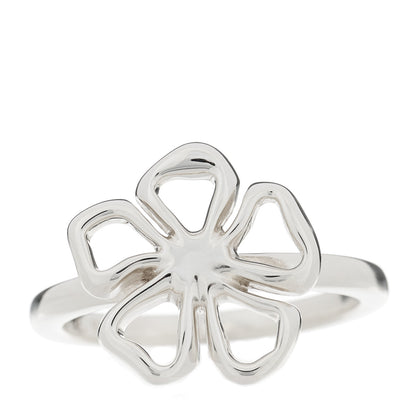 Tiffany Sterling Silver Open Flower Ring 58 8.5 1 of 3