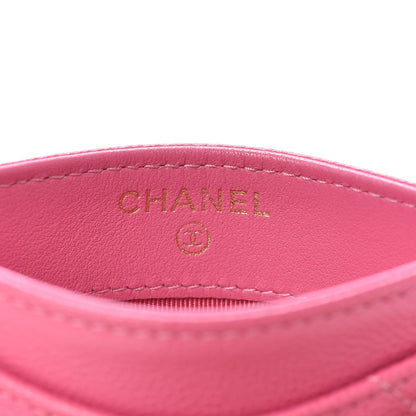Chanel Caviar Quilted Card Holder Pink 5 of 7