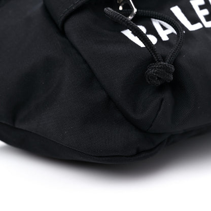 Balenciaga Sport Nylon Logo Embroidered Wheel Beltpack Black 9 of 10