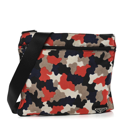Prada Cordura Saffiano Camouflage Crossbody Rosso 1 of 10