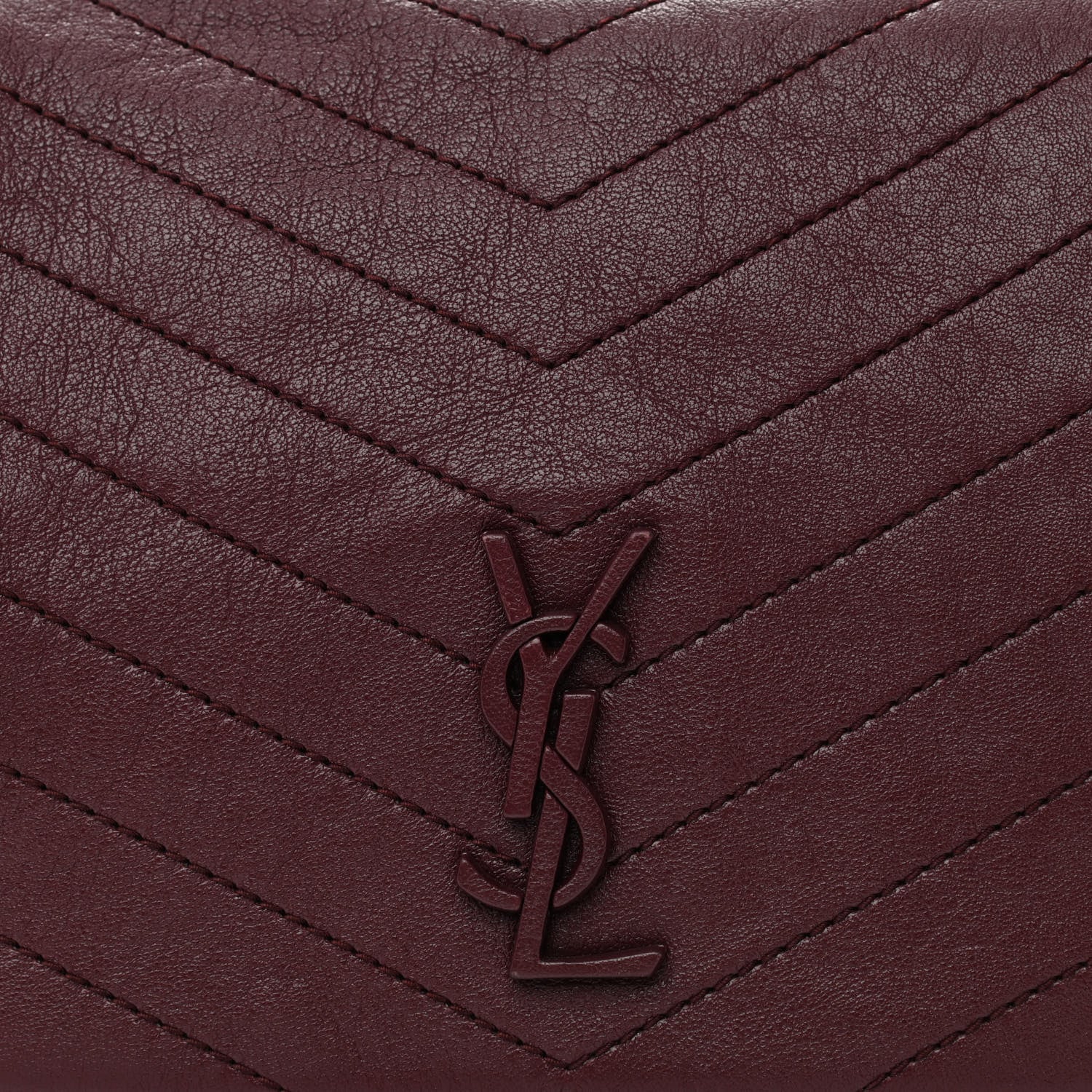Saint Laurent Vintage Lambskin Chevron Monogram Medium Nolita Amaranto 8 of 10