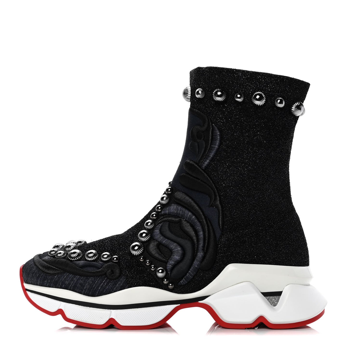 Flat Metallic Spikes Go Jigme Go Sneakers 38 Version Black