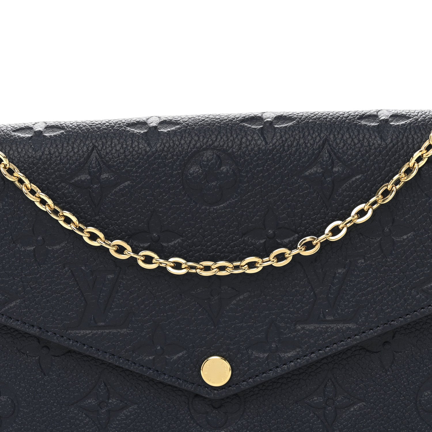 Louis Vuitton Empreinte Pochette Felicie Chain Wallet Navy 8 of 11