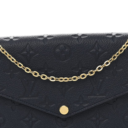Louis Vuitton Empreinte Pochette Felicie Chain Wallet Navy 8 of 11