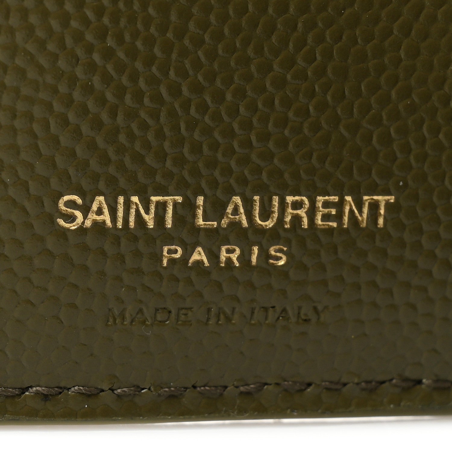 Saint Laurent Grain De Poudre Matelasse Chevron Monogram Zipped Card Case 8 of 9