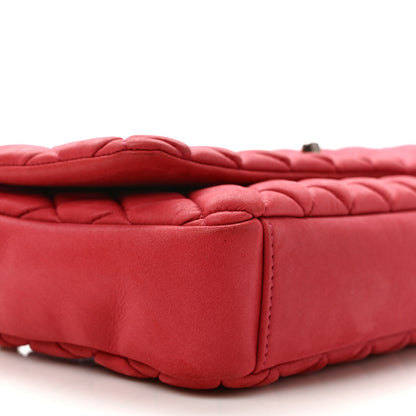 Chanel Iridescent Calfskin Small New Bubble Quilt Flap Fuchsia 7 of 8