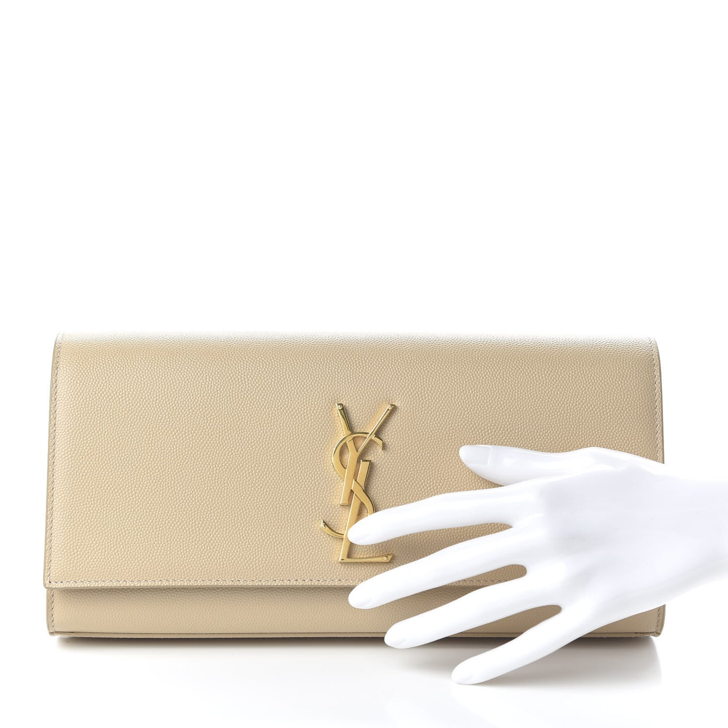 Grain De Poudre Classic Monogram Cassandre Clutch Nude
