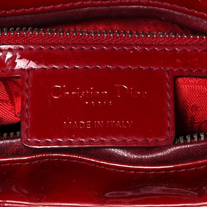Christian Dior Patent Cannage Medium Lady Dior Red 6 of 13