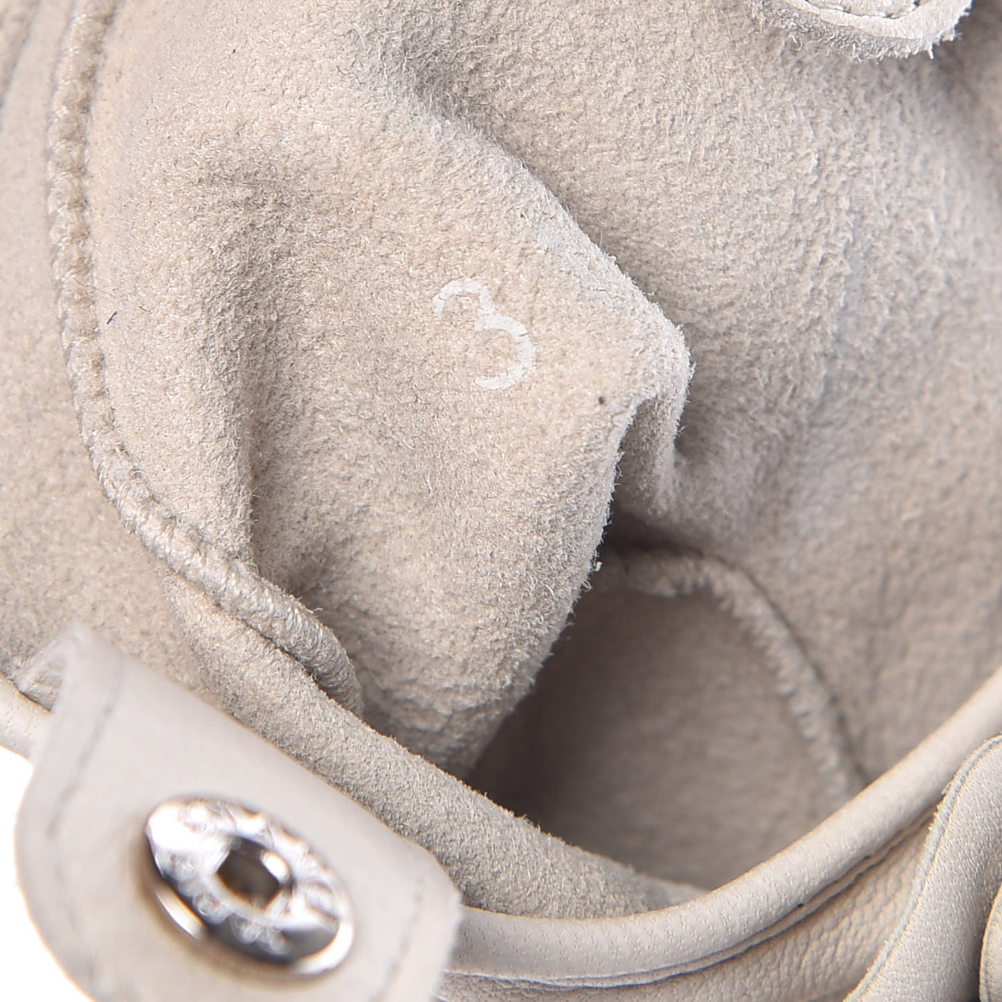 Lambskin Camellia Fingerless Gloves 7 White