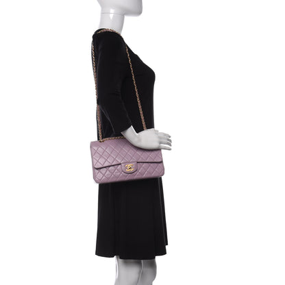 Chanel Lambskin Quilted Medium Double Flap Light Purple 2 of 11