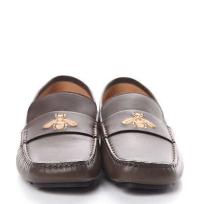 Gucci Nappa Mens Bee Driver Loafers 7 Cuir 2 of 7
