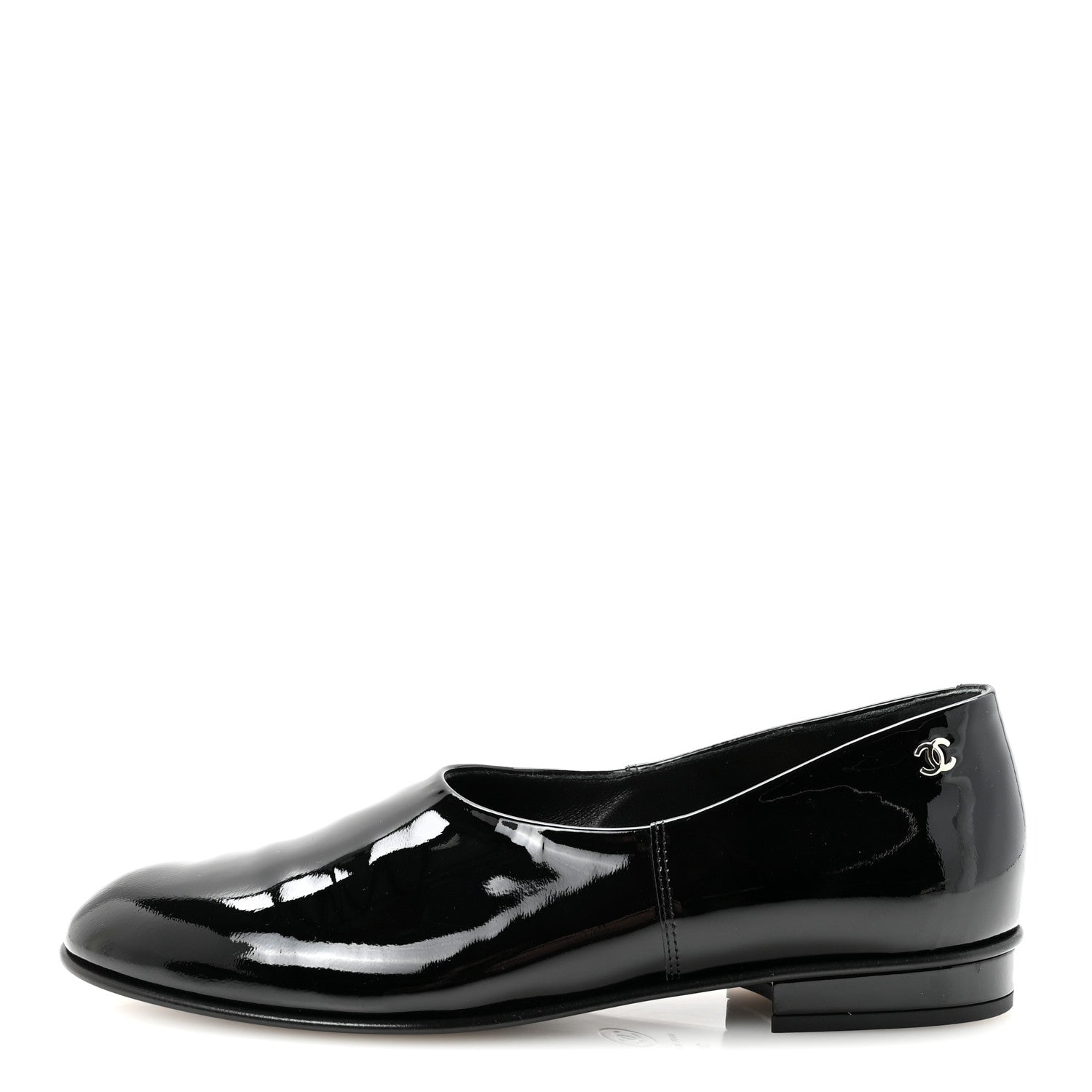 Chanel Patent Calfskin Moccasin Loafers 36 Black 1 of 9