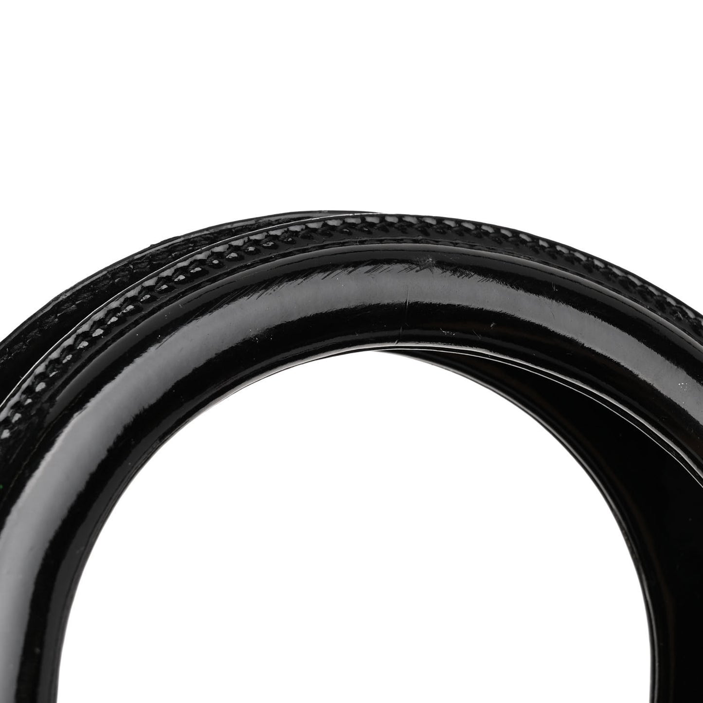 CHRISTIAN DIOR Patent Cannage Large Lady Dior Black