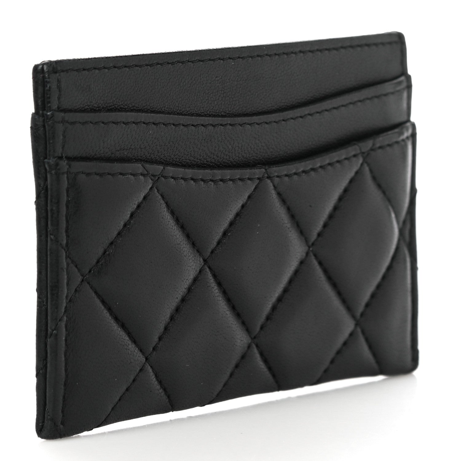 Chanel Lambskin Quilted Card Holder Black 3 of 11