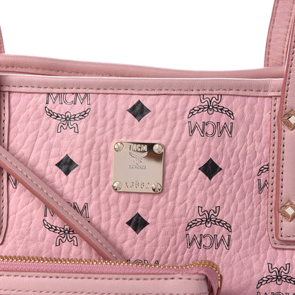 MCM Visetos Medium Anya Shopper Tote Light Pink 10 of 10