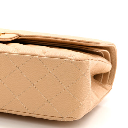 Chanel Caviar Quilted Medium Double Flap Light Beige 10 of 11